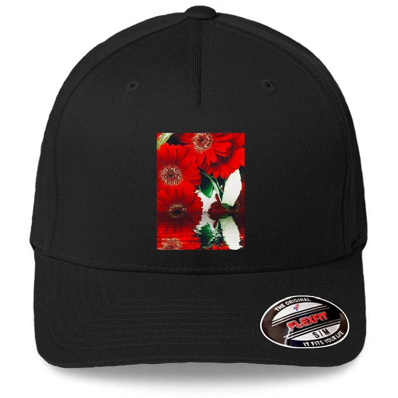 Red flowers Richardson Premium Trucker Snapback Caps