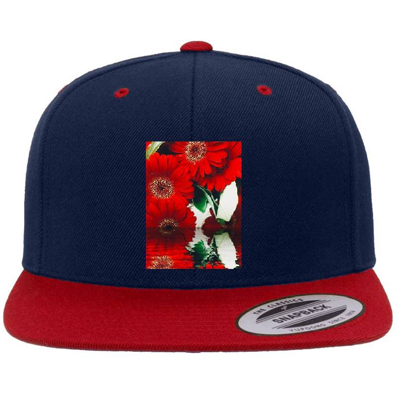 Red flowers Richardson Premium Trucker Snapback Caps