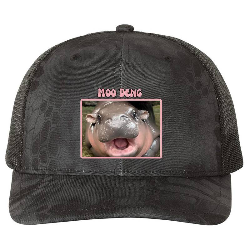Moo-Deng hippo for hippo lovers Premium Flat Bill Snapback Caps