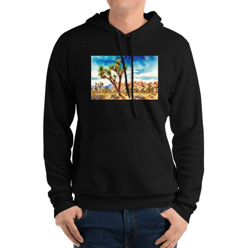 Joshua Tree National Park Watercolor Flexfit Baseball Caps