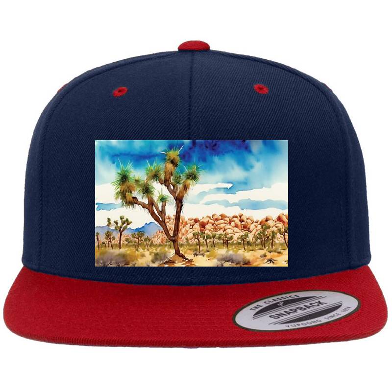 Joshua Tree National Park Watercolor Flexfit Baseball Caps