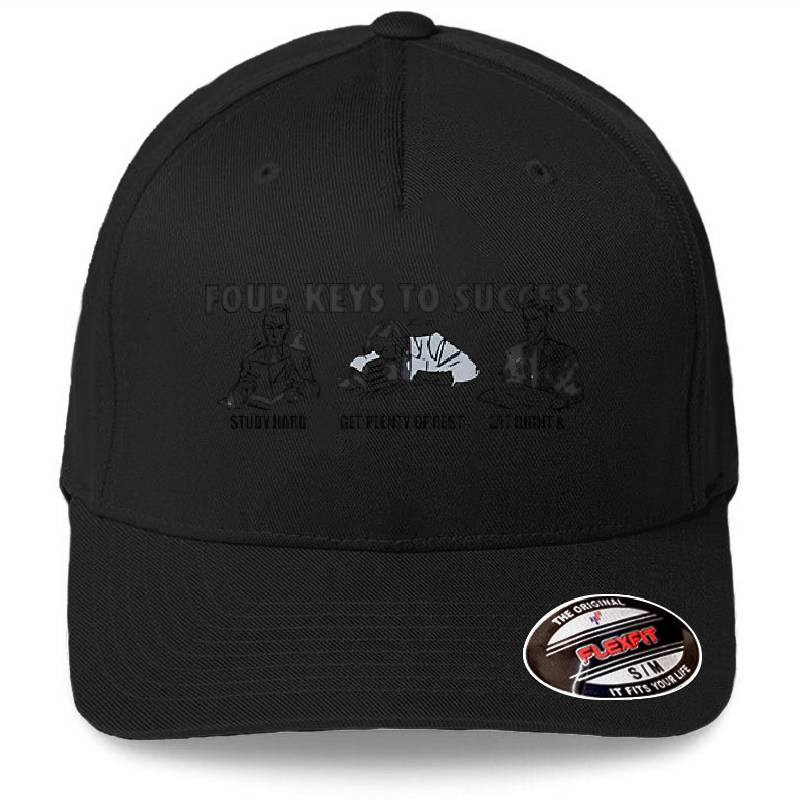 Four Keys to Success  Premium Flat Bill Snapback Caps