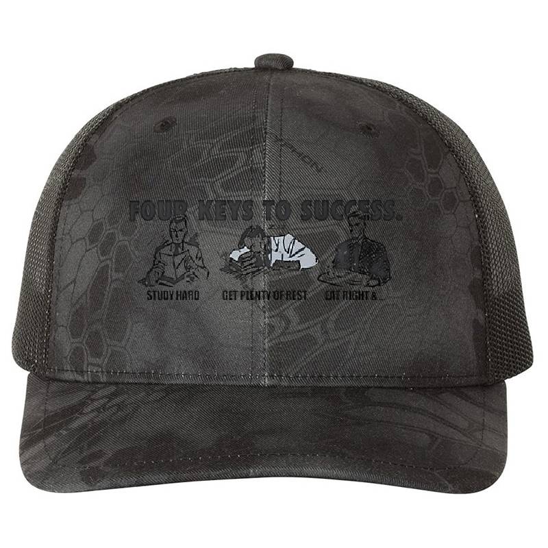 Four Keys to Success  Premium Flat Bill Snapback Caps