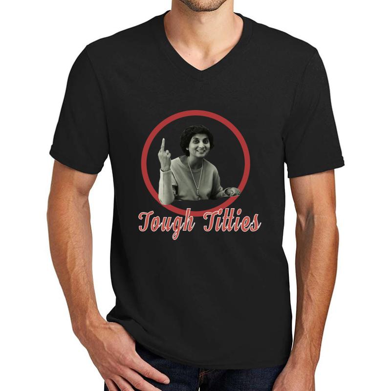 Tough Titties Unisex V-Neck T-Shirt Men Black