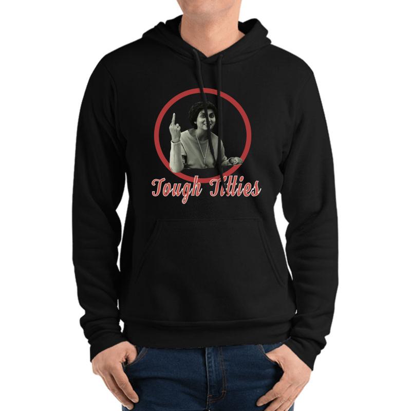 Tough Titties Unisex Hooded Sweatshirt Men Black