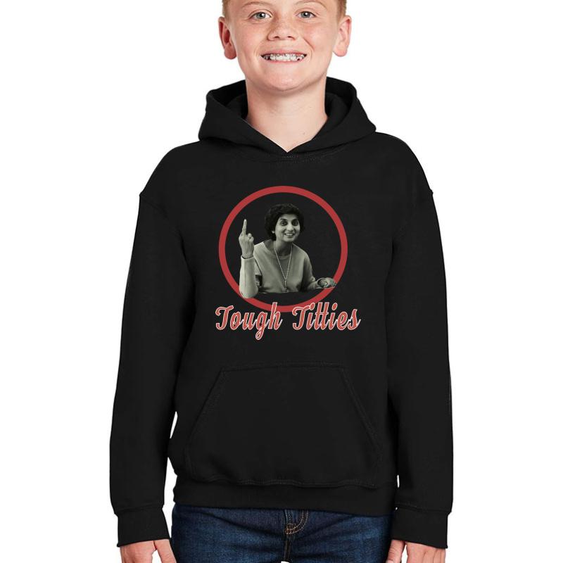 Tough Titties Youth Hooded Sweatshirt Boy Black