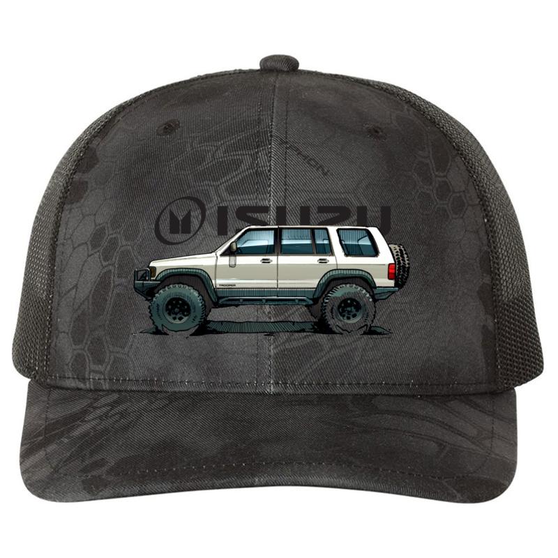 2Nd Gen Isuzu Trooper - White Richardson Premium Trucker Snapback Cap  Kryptek Typhon Black