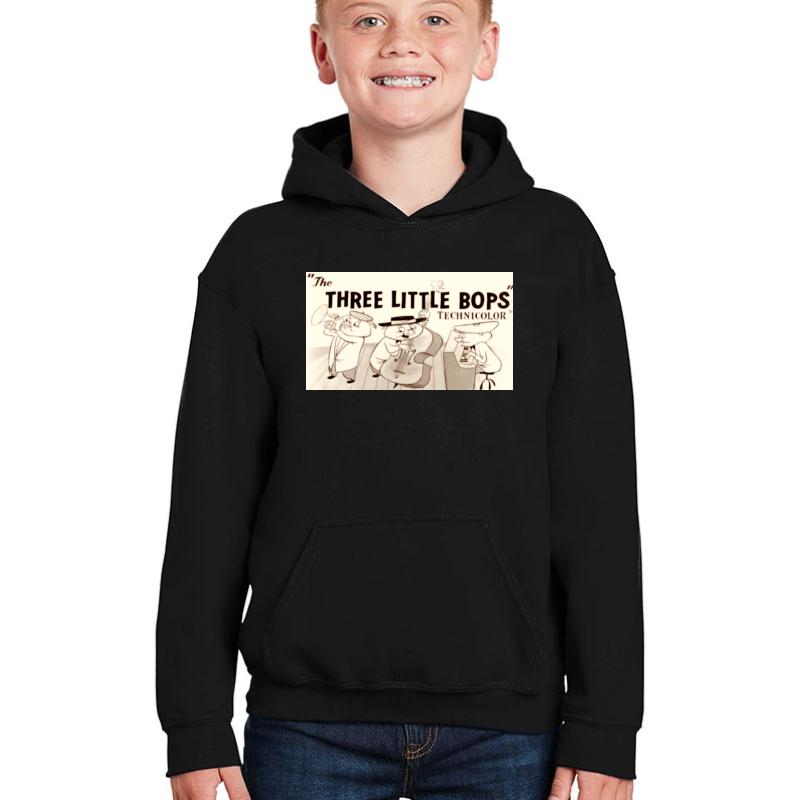 Three Little Bops Youth Hooded Sweatshirt Boy Black