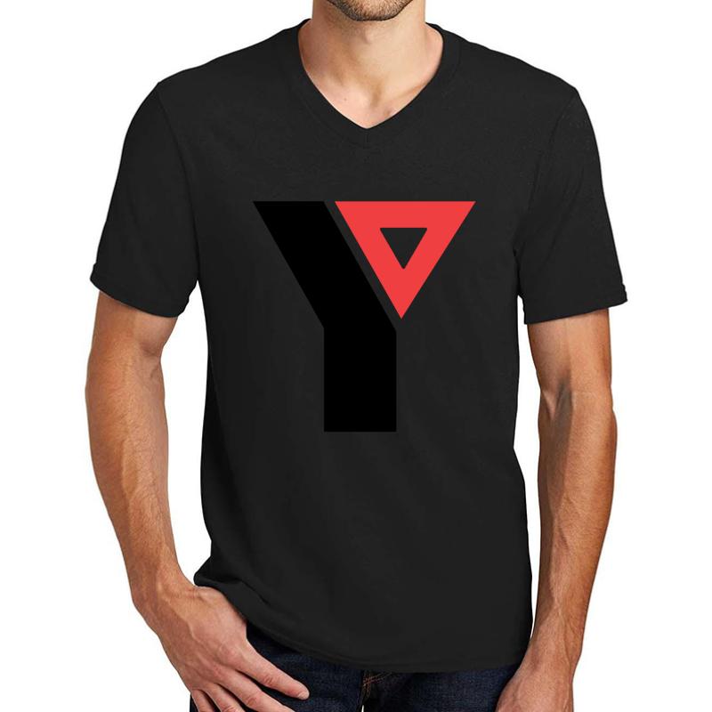 Ymca Old Logo Unisex V-Neck T-Shirt Men Black