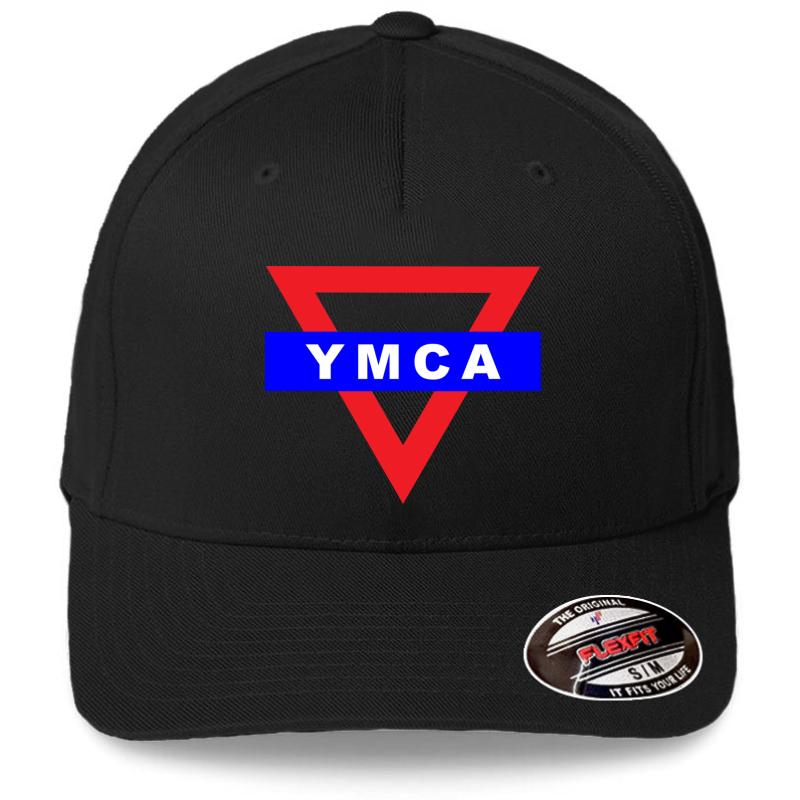 Ymca Triangle Logo Flexfit Baseball Cap  Black