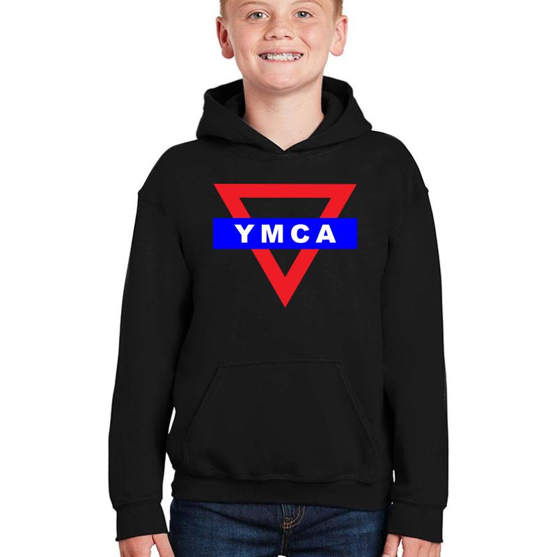 Ymca Triangle Logo Youth Hooded Sweatshirt Boy Black