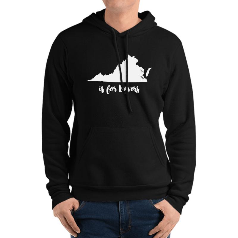 Virginia Is For Lovers Unisex Hooded Sweatshirt Men Black