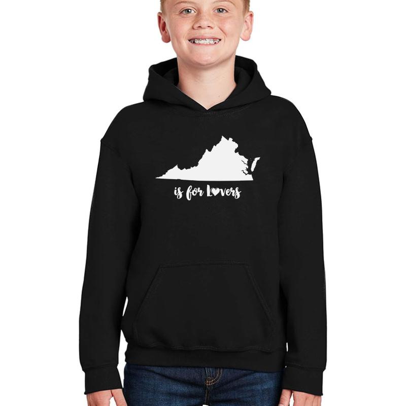 Virginia Is For Lovers Youth Hooded Sweatshirt Boy Black