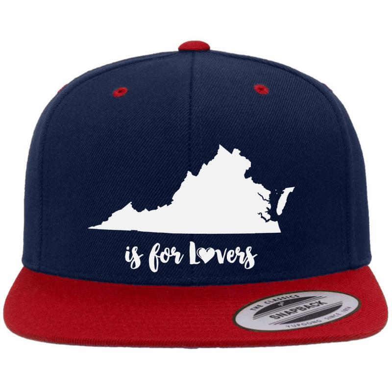 Virginia Is For Lovers Premium Flat Bill Snapback Cap  Navy