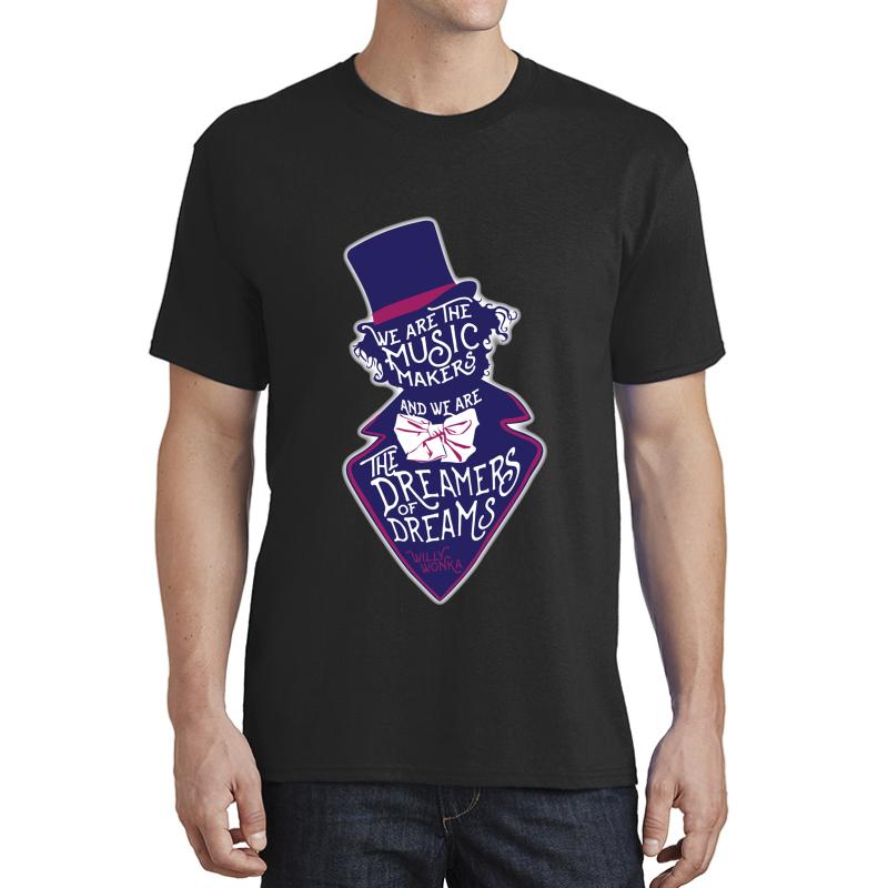 Willy Wonka Dreamers Of Dreams Unisex T-Shirt Men Black