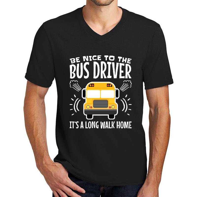 Be Nice To The Bus Driver It's A Long Walk Home Richardson Premium Trucker Snapback Caps