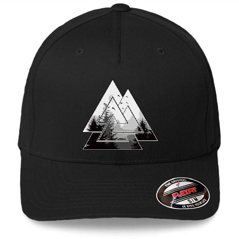 Valknut Symbol  Premium Flat Bill Snapback Caps