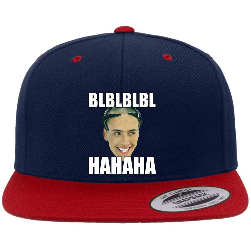 Vitas Russian Singer Meme Premium Flat Bill Snapback Cap  Navy