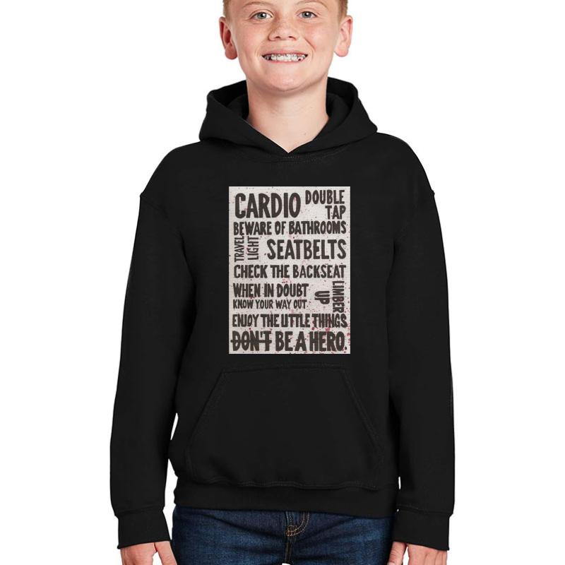 The Rules Of Zombieland Youth Hooded Sweatshirt Boy Black