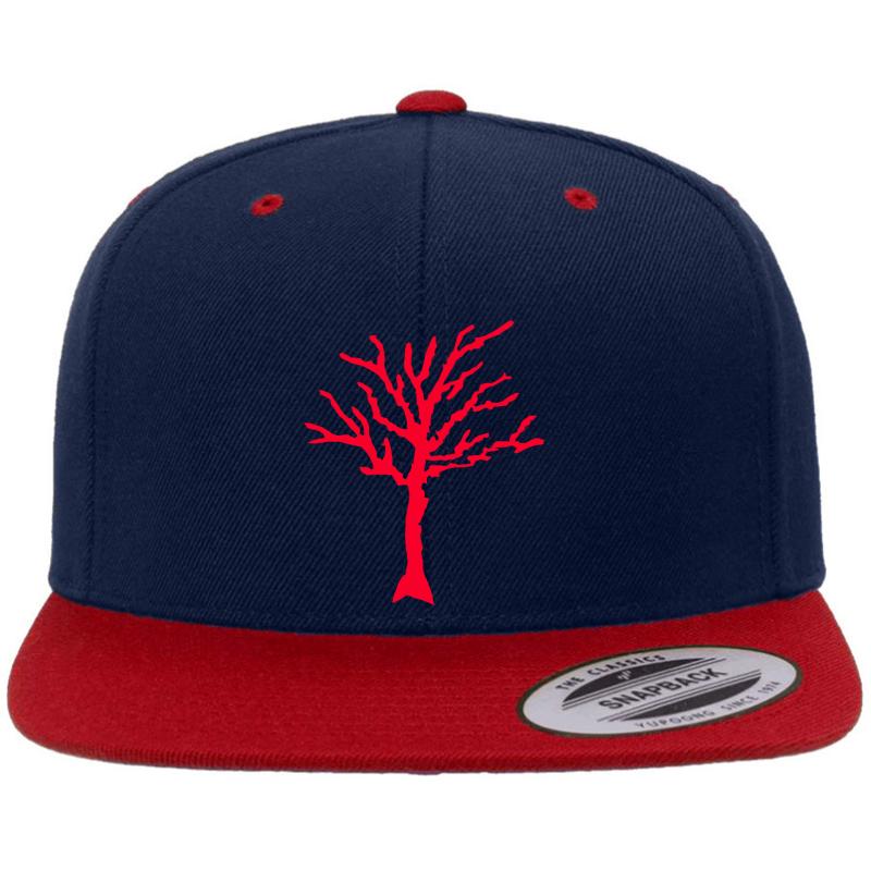 Xxxtentacion The Tree Of Life Tattoo Premium Flat Bill Snapback Cap  Navy