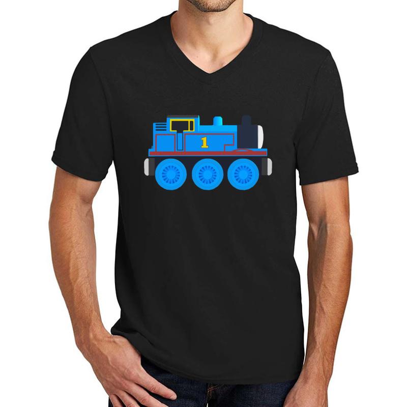 Thomas - Wooden Train Toy Unisex V-Neck T-Shirt Men Black