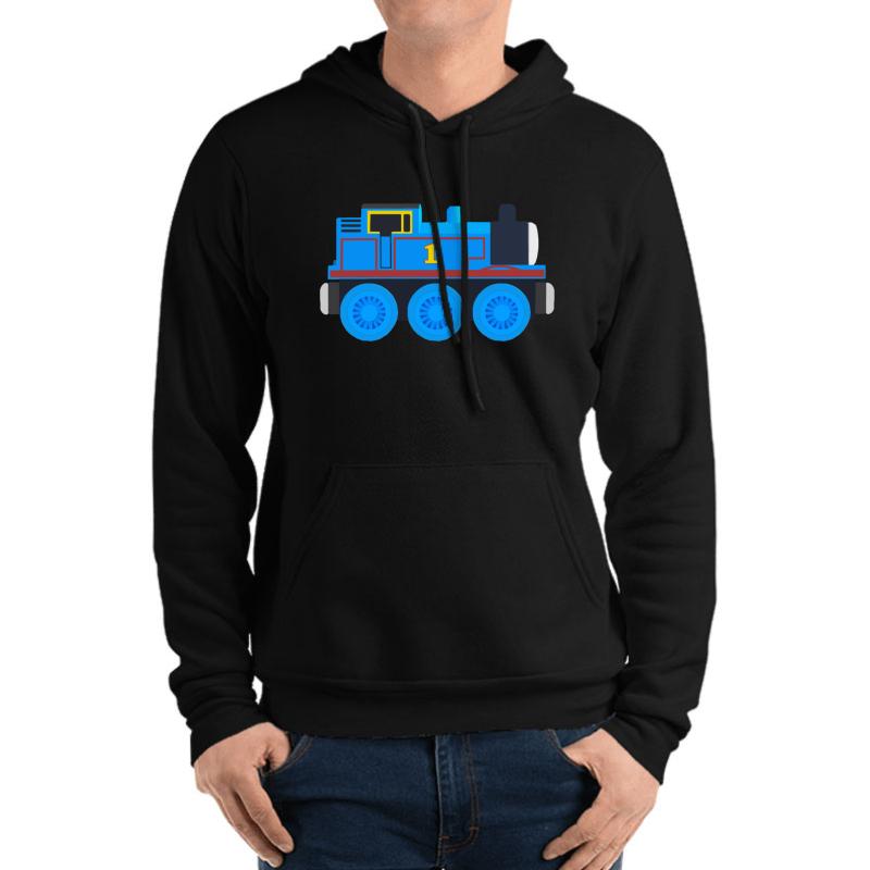 Thomas - Wooden Train Toy Unisex Hooded Sweatshirt Men Black