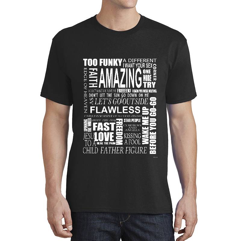 George Michael Lyrics Songs Premium Flat Bill Snapback Caps