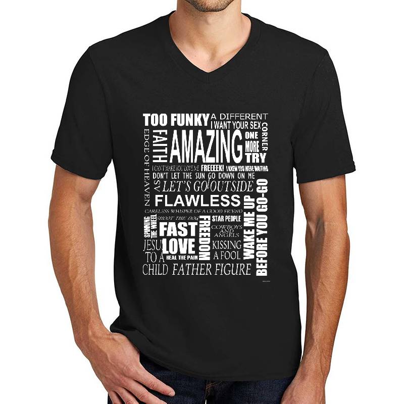 George Michael Lyrics Songs Premium Flat Bill Snapback Caps