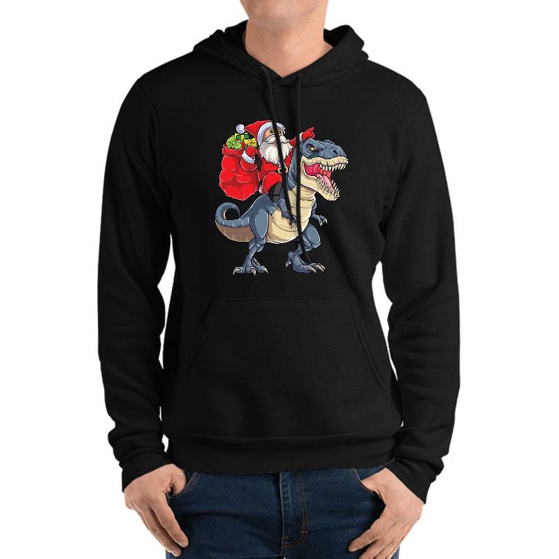 Santa Riding Dinosaur T rex T Shirt Christmas Gifts X-mas Kids Boys Girls Man Women Flexfit Baseball Caps