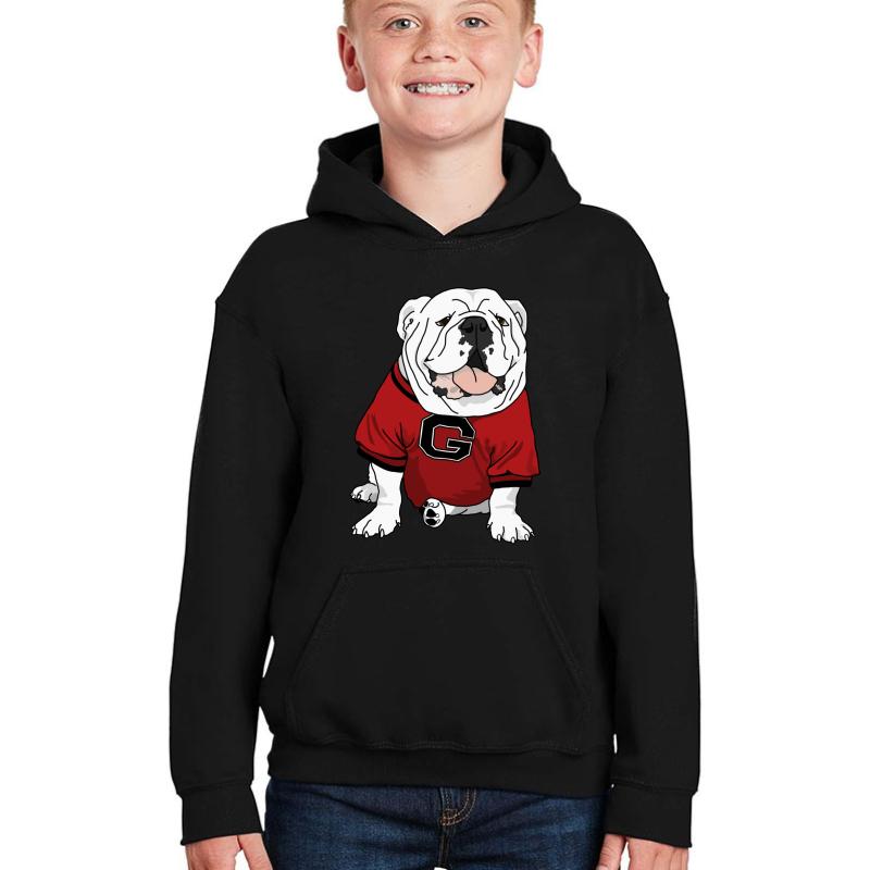 Uga Bulldog Youth Hooded Sweatshirt Boy Black