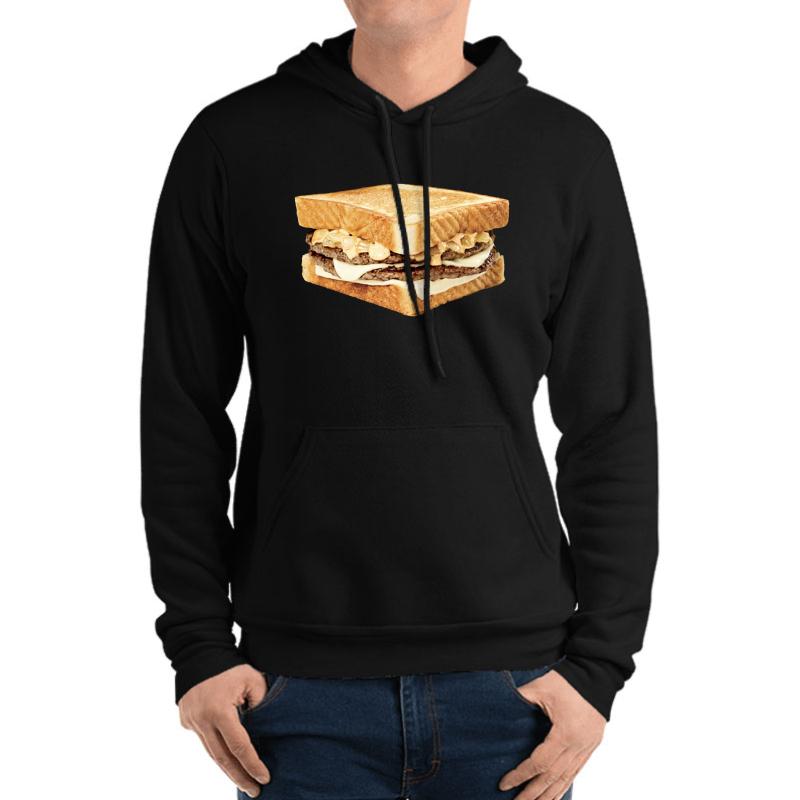 Whataburger Patty Melt Unisex Hooded Sweatshirt Men Black