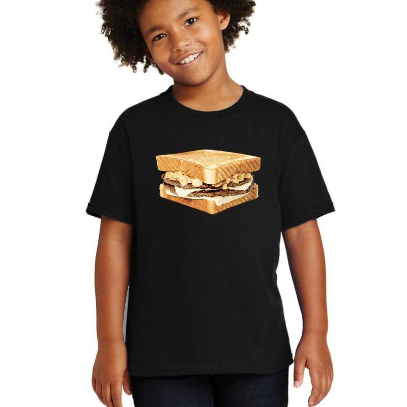 Whataburger Patty Melt Youth T-Shirt Boy Black