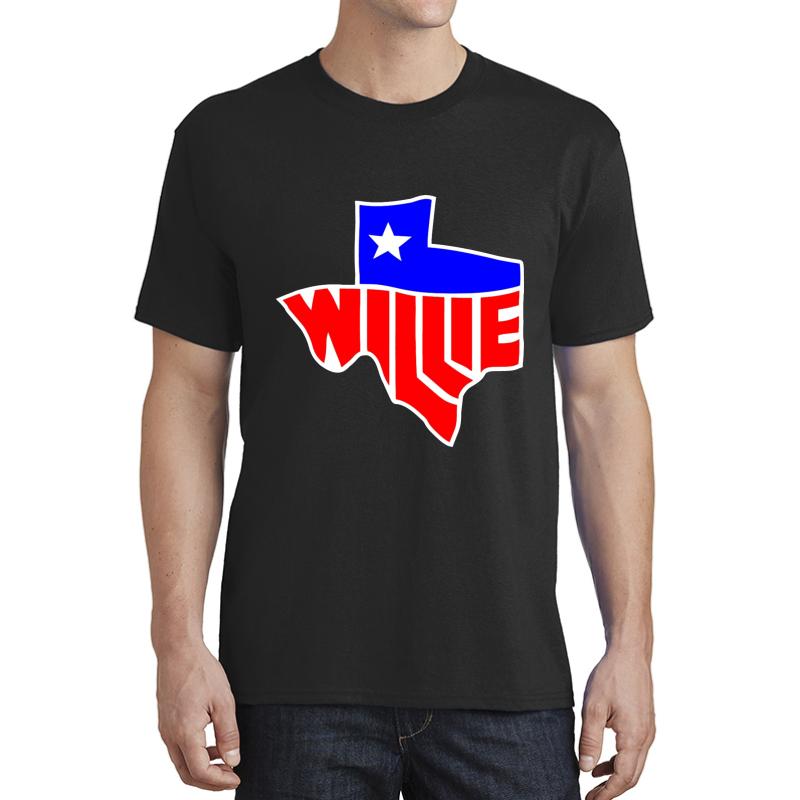 Willie Nelson Lone State  Unisex T-Shirt Men Black