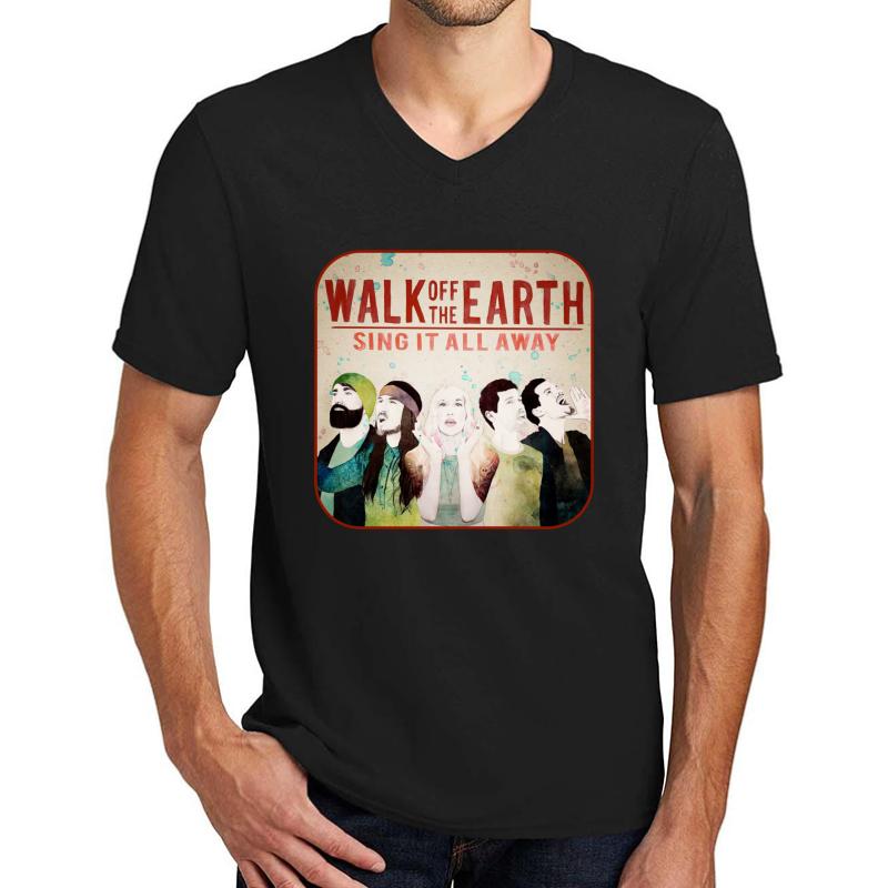 Walk Off The Earth - Sing It All Away Album  Unisex V-Neck T-Shirt Men Black