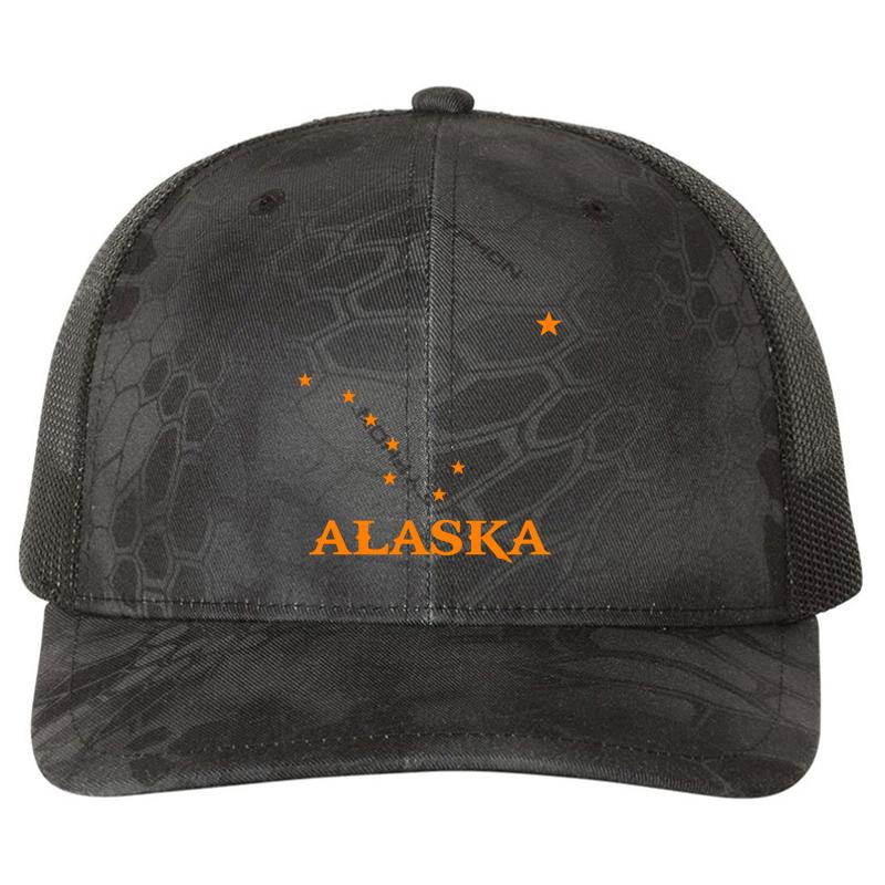 Alaska Richardson Premium Trucker Snapback Cap  Kryptek Typhon Black