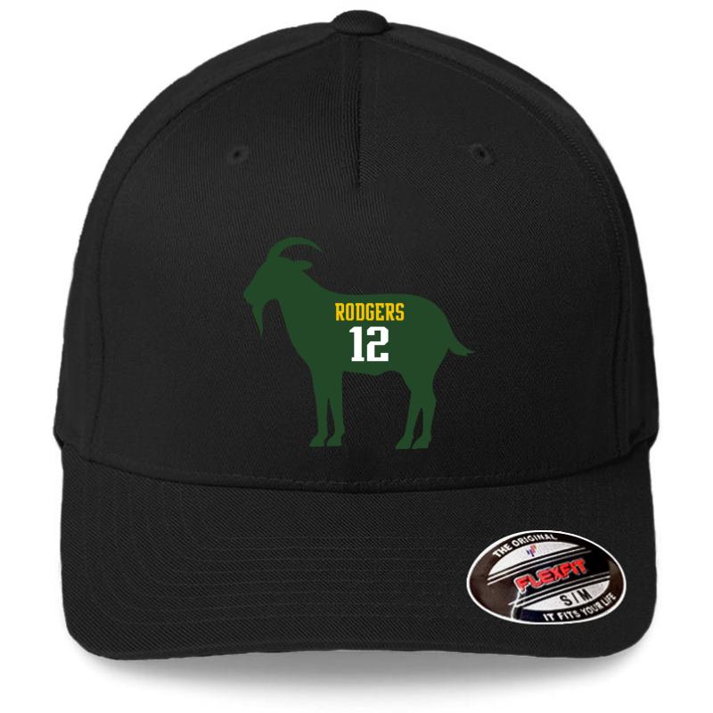 Aaron Rodgers - Goat Flexfit Baseball Cap  Black