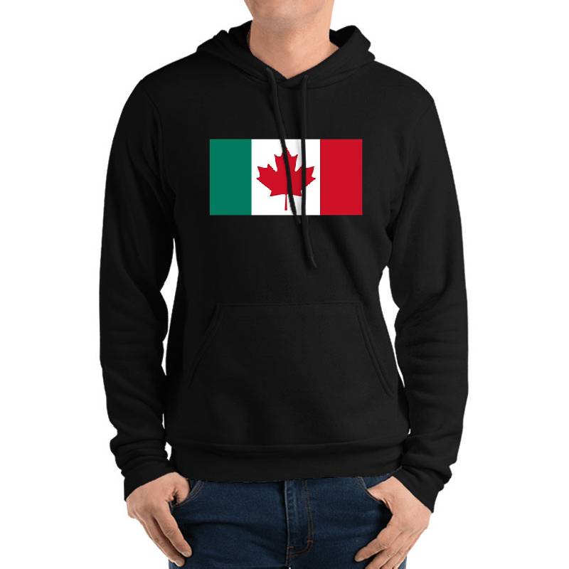 Canada  Italy Flag Mashup  Youth Hooded Sweatshirts