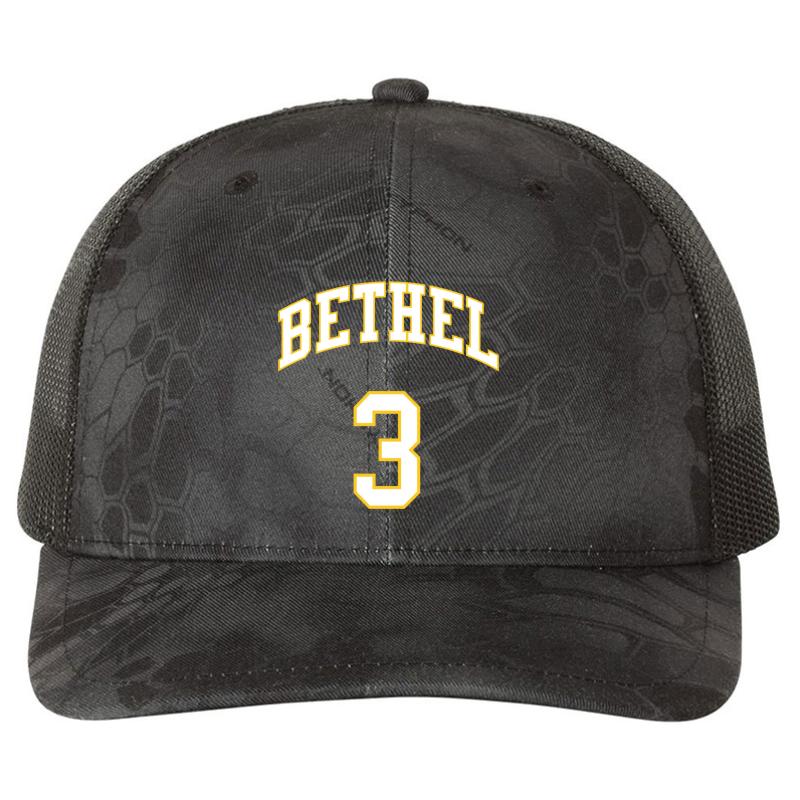 Allen Iverson 3 Bethel High School Basketball Team Richardson Premium Trucker Snapback Cap  Kryptek Typhon Black