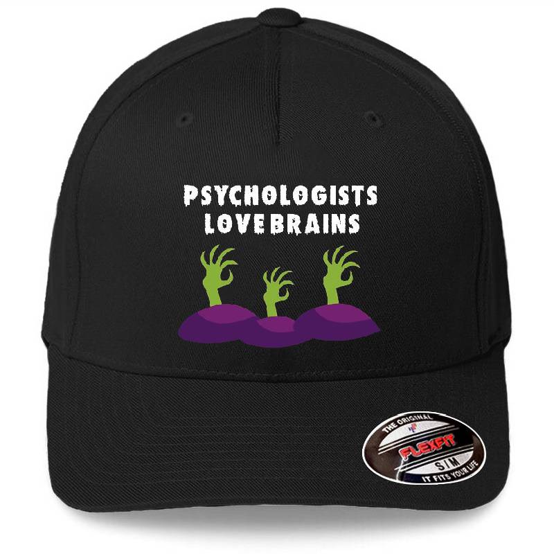 Psychologists Love Brains  Premium Flat Bill Snapback Caps