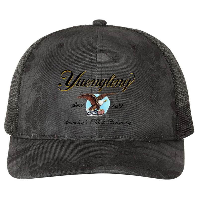 Yuengling Brewing Richardson Premium Trucker Snapback Cap  Kryptek Typhon Black