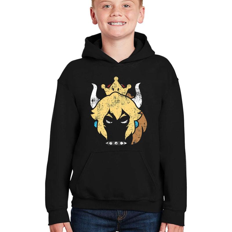 Vintage Bowsette Meme Tshirt Youth Hooded Sweatshirt Boy Black