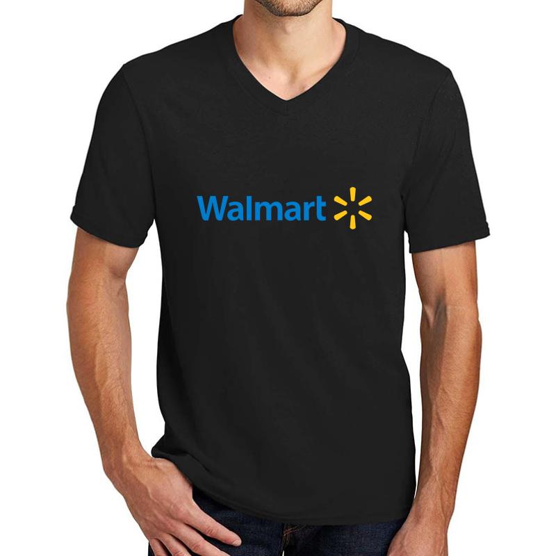 Walmart Unisex V-Neck T-Shirt Men Black