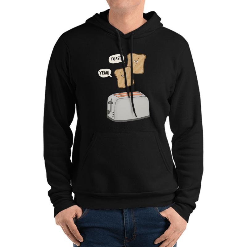 Toast! Yeah! Unisex Hooded Sweatshirt Men Black