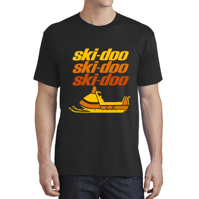 Vintage Ski Doo Snowmobiles Unisex T-Shirt Men Black