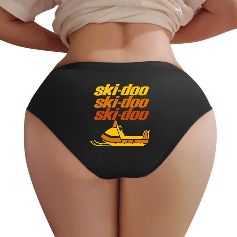 Vintage Ski Doo Snowmobiles Women Underwear Panties Women Black