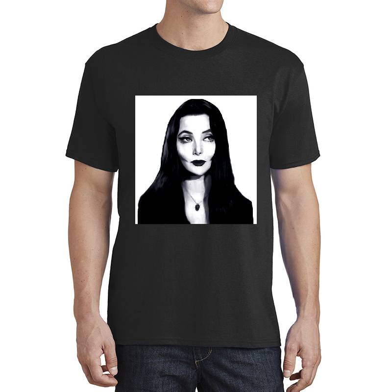 Morticia Addams Dark Portrait  Unisex V-Neck T-Shirts