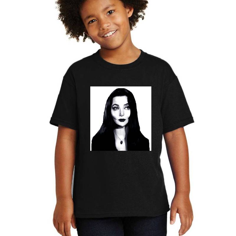 Morticia Addams Dark Portrait  Unisex V-Neck T-Shirts