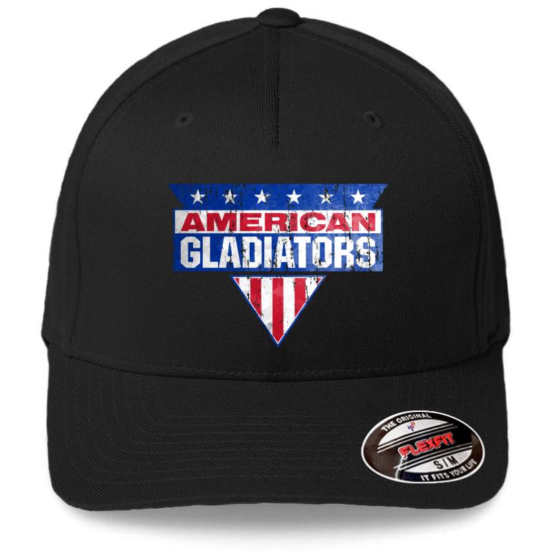 American Gladiators Flexfit Baseball Cap  Black