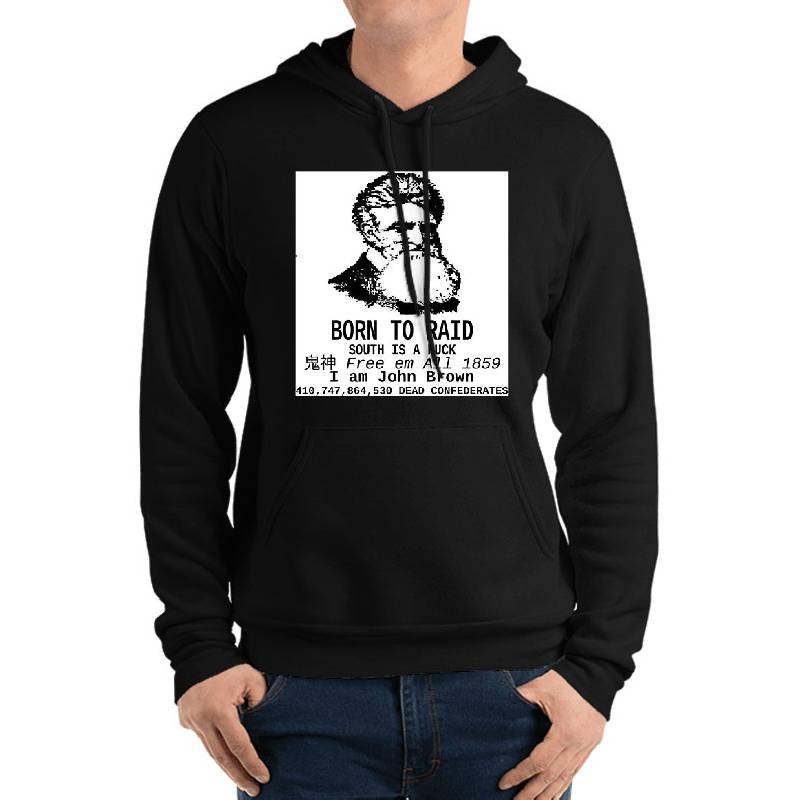 I AM JOHN BROWN - BORN TO RAID (Cream Background) Youth Hooded Sweatshirts
