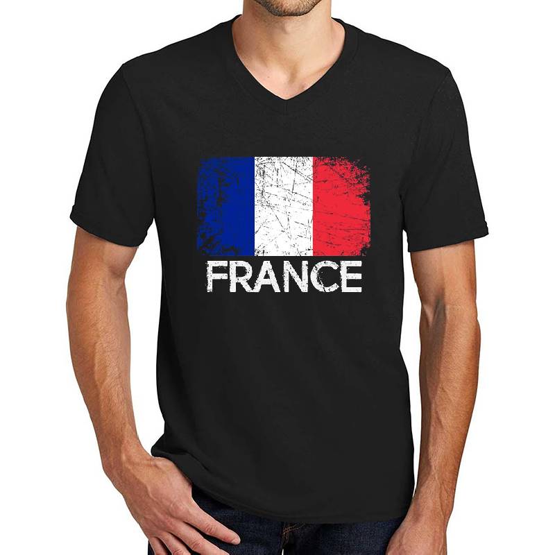 French Flag Design | Vintage Made In France Gift Premium Flat Bill Snapback Caps